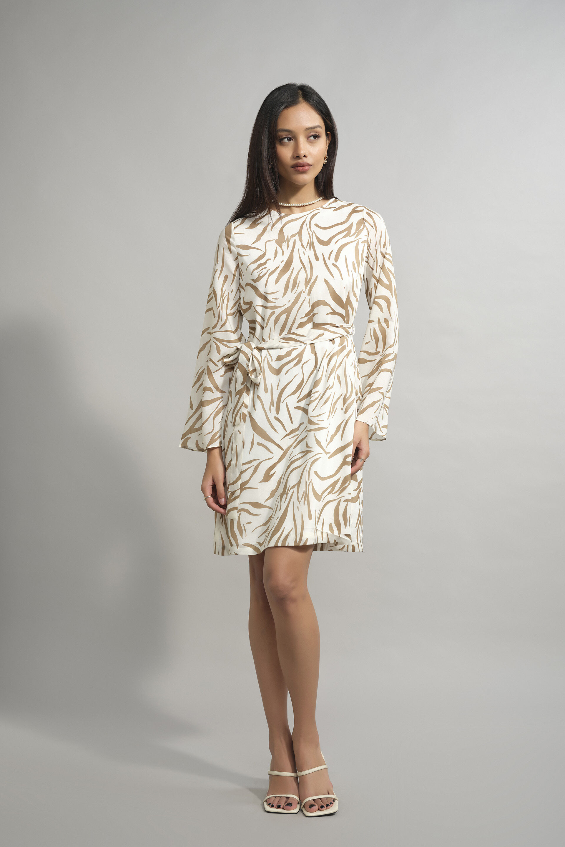 Illusory Dress, Beige, image 1